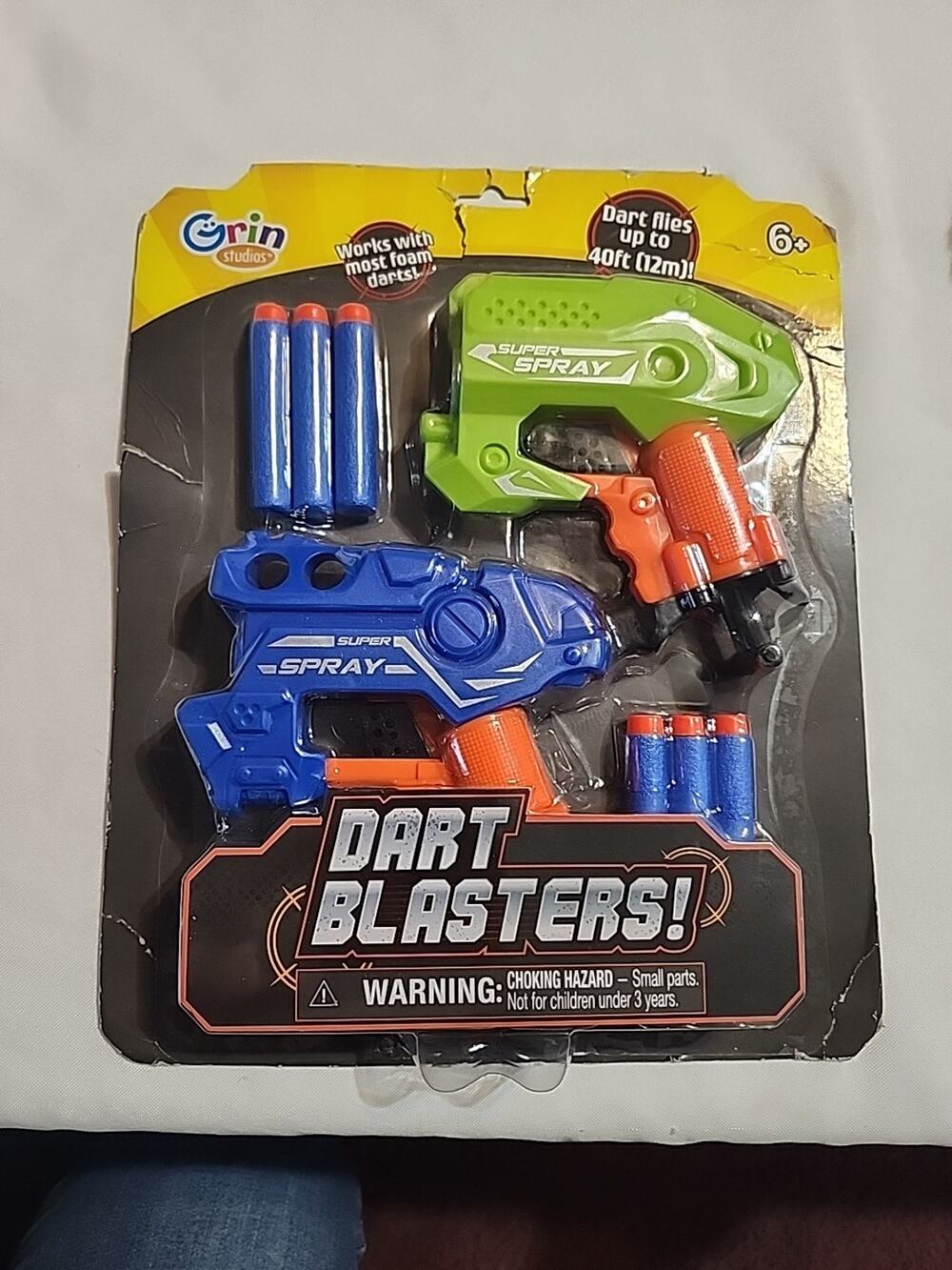 Grin Studios Dart Blaster Works with Most Foam Darts Darts Fly 40 ft 2 Blasters